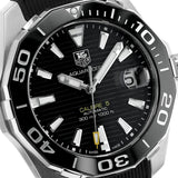 Tag Heuer Aquaracer Calibre 5 Automatic Black Dial Black Rubber Strap Watch for Men - WAY211A.FT6151