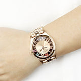 Marc Jacobs Henry Skeleton Rose Gold Dial Rose Gold Steel Strap Watch for Women - MBM3264