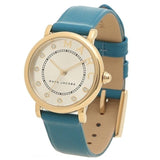Marc Jacobs Roxy Silver Dial Green Leather Strap Watch for Women - MJ1633