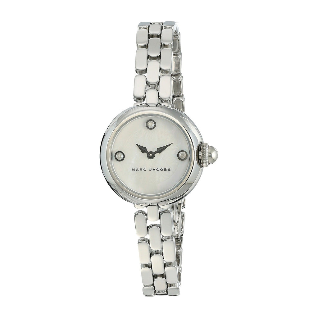 Marc Jacobs Courtney Mother of Pearl White Dial Silver Steel Strap Watch for Women - MJ3459