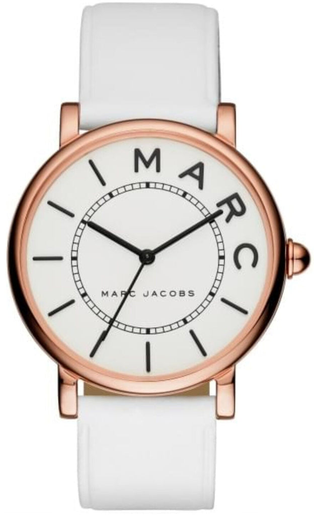 Marc Jacobs Roxy White Dial White Leather Strap Watch for Women - MJ1561