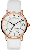 Marc Jacobs Roxy White Dial White Leather Strap Watch for Women - MJ1561