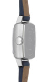 Tissot Lovely Square Silver Dial Blue Leather Strap Watch For Women - T058.109.16.031.00