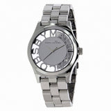 Marc Jacobs Henry Transparent Silver Dial Silver Steel Strap Watch for Women - MBM3205
