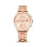 Tommy Hilfiger Carly Rose Gold Dial Rose Gold Steel Strap Watch for Women - 1781788