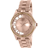 Marc Jacobs Henry Transparent Rose Gold Dial Rose Gold Steel Strap Watch for Women - MBM3339