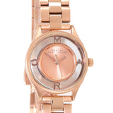 Marc Jacobs Tether Transparent Rose Gold Dial Rose Gold Steel Strap Watch for Women - MBM3417