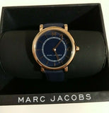 Marc Jacobs Roxy Navy Blue Dial Navy Blue Leather Strap Watch for Women - MJ1539