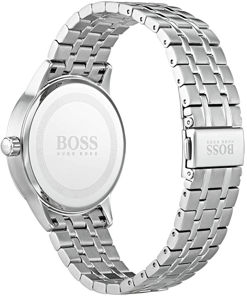 Hugo Boss Officer Chronograph Blue Dial Silver Steel Strap Watch for Men - 1513615