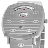 Gucci Grip Quartz Silver Dial Silver Steel Strap Watch For Women - YA157401
