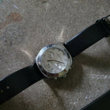 Marc Jacobs Blade Chronograph White Dial Black Leather Strap Watch for Women - MBM1189