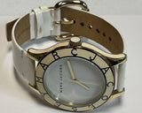 Marc Jacobs Blade White Dial White Leather Strap Watch for Women - MBM1098