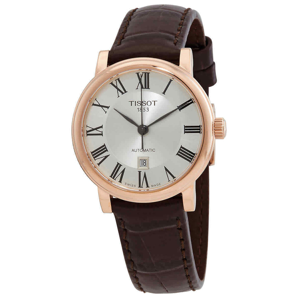 Tissot T Classic Carson Premium White Dial Brown Leather Strap Watch for Women - T122.207.36.033.00