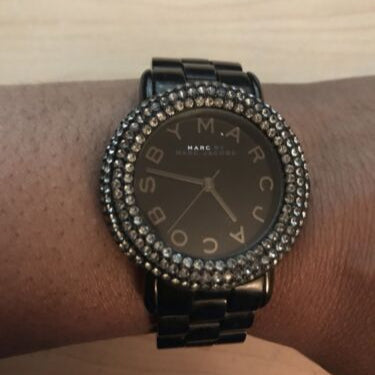 Marc Jacobs Marci Black Dial Black Steel Dial Strap Watch for Women - MBM3193