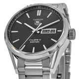 Tag Heuer Carrera Calibre 5 Automatic Black Dial Silver Steel Strap Watch for Men - WAR201A.BA0723