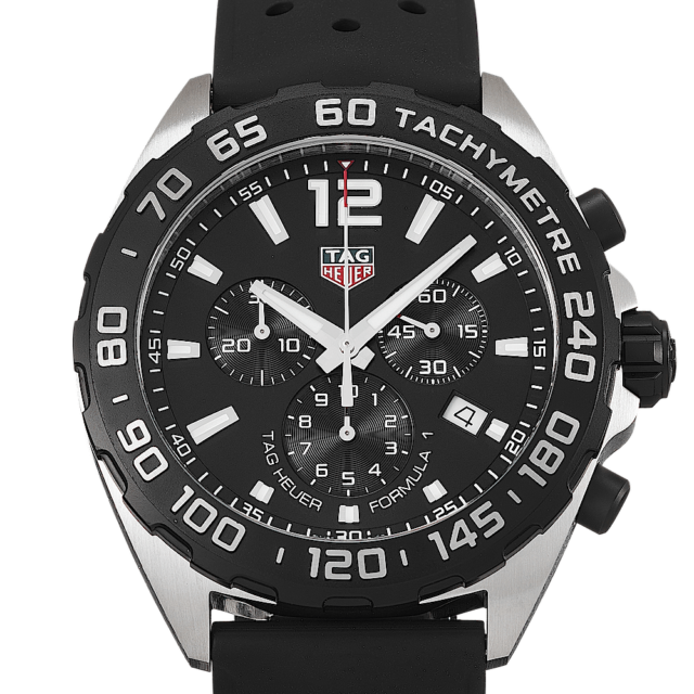 Tag Heuer Formula 1 Black Dial Black Leather Strap Watch for Men - CAZ1010.FT8024