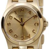 Marc Jacobs Henry Dinky Gold Dial Gold Steel Strap Watch for Women - MBM3199