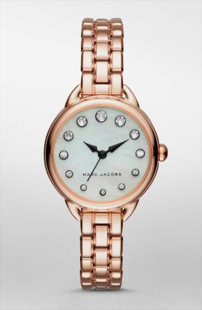 Marc Jacobs Betty Mother of Pearl White Dial Rose Gold Steel Strap Watch for Women - MJ3511
