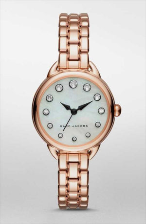 Marc Jacobs Betty Mother of Pearl White Dial Rose Gold Steel Strap Watch for Women - MJ3511