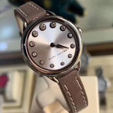 Marc Jacobs Betty White Dial Brown Leather Strap Watch for Women - MJ1480