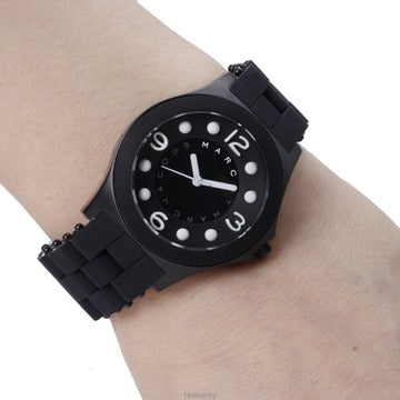 Marc Jacobs Pelly Black Dial Black Silicone Strap Watch for Women - MBM2516