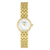 Tissot T-Lady Lovely Mother of Pearl Dial Gold Steel Strap Watch For Women - T058.009.63.116.00