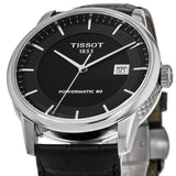 Tissot T Classic Luxury Black Dial Black Leather Strap Watch For Men - T086.407.16.051.00