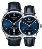 Tissot Chemin Des Tourelles Powermatic 80 Lady Blue Dial Blue Leather Strap Watch For Women - T099.207.16.047.00