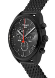 Tissot T Classic PR 100 Chronograph Black Dial Black Mesh Bracelet Watch For Men - T101.417.33.051.00