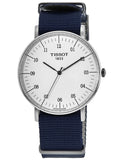 Tissot T Classic Everytime Large White Dial Blue NATO Strap Watch For Men - T109.610.17.037.00