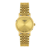 Tissot T Classic Everytime Desire Small Gold Dial Gold Mesh Bracelet Watch For Women - T109.210.33.021.00