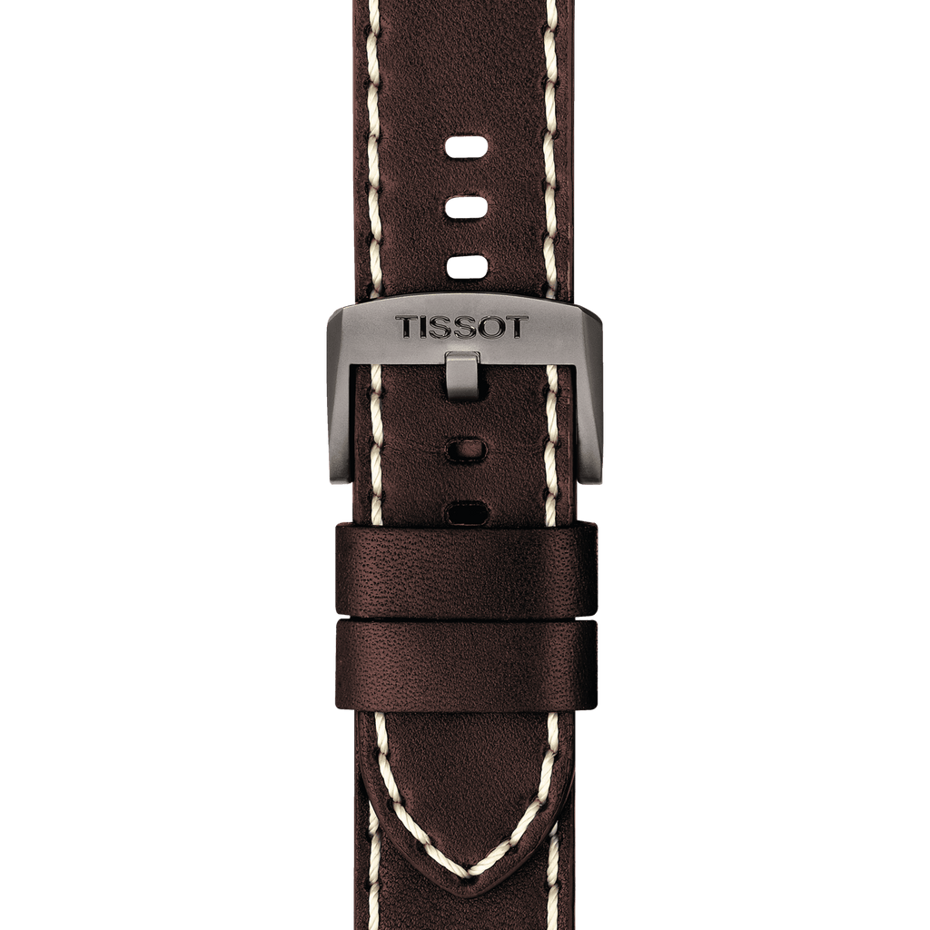 Tissot Chrono XL Blue Dial Brown Leather Strap Watch For Men - T116.617.36.047.00