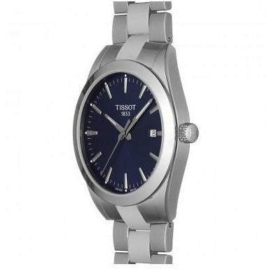 Tissot Gentleman Blue Dial Silver Steel Strap Watch For Men - T127.410.11.041.00