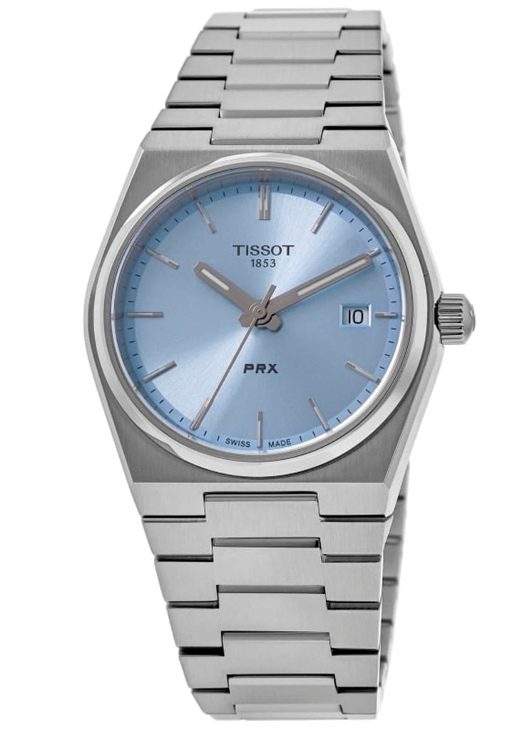 Tissot PRX Light Blue Dial Silver Steel Strap Watch For Women - T137.210.11.351.00