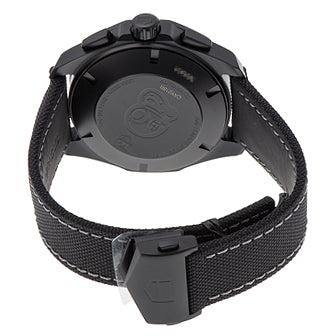 Tag Heuer Aquaracer Automatic Chronograph Special Edition Titanium Grey Dial Black Leather Strap Watch for Men - CAY218B.FC6370