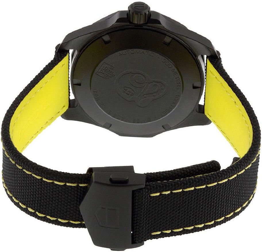 Tag Heuer Aquaracer Calibre 5 Automatic Black Dial Black Nylon Strap Watch for Men - WAY218A.FC6362