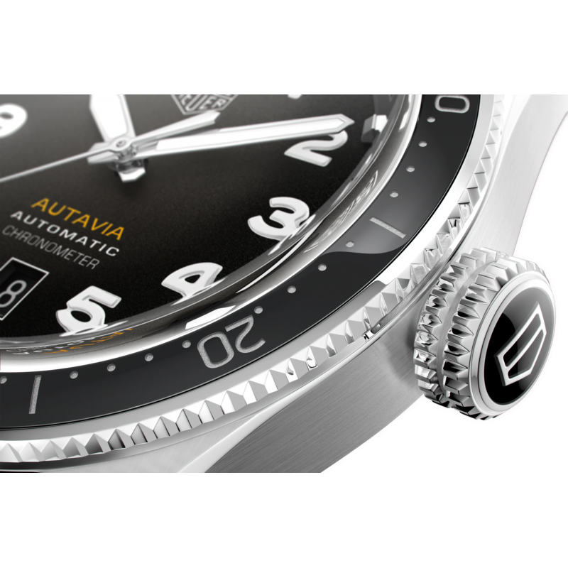 Tag Heuer Autavia Automatic Grey Dial Silver Steel Strap Watch for Men - WBE5114.EB0173