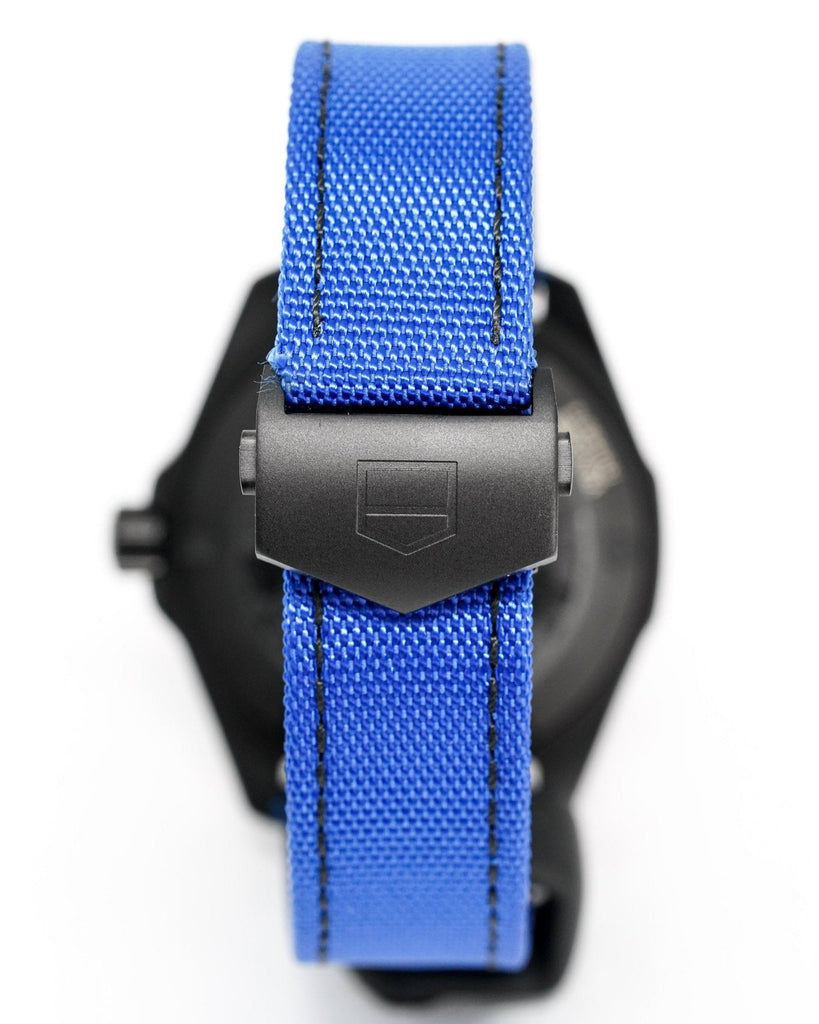 Tag Heuer Aquaracer Calibre 5 Automatic Titanium Blue Dial Blue Nylon Strap Watch for Gents - WAY208B.FC6382