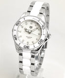 Tag Heuer Aquaracer Diamonds White Dial Two Tone Steel Strap Watch for Women - WAY131D.BA0914