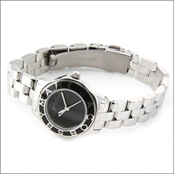 Marc Jacobs Blade Black Dial Silver Steel Strap Watch for Women - MBM3059