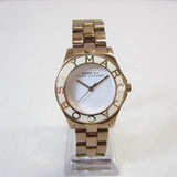 Marc Jacobs Blade White Dial Gold Steel Strap Watch for Women - MBM3075