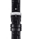 Tissot Carson Premium Automatic Lady Silver Dial Black Leather Strap Watch for Women - T122.207.16.033.00
