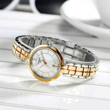 Tissot Flamingo Mother of Pearl White Dial Two Tone Steel Strap Watch For Women - T094.210.22.111.01