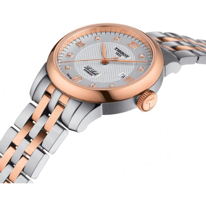 Tissot T Classic Le Locle Automatic Silver Dial Two Tone Steel Strap Watch For Women - T006.207.22.038.00