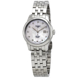 Tissot Le Locle Automatic Diamonds Mother of Pearl Dial Silver Steel Strap Watch For Women - T006.207.11.116.00