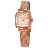 Tissot Lovely Square Lady Quartz Rose Gold Dial Rose Gold Mesh Bracelet Watch For Women - T058.109.33.456.00