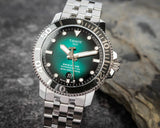 Tissot Seastar 1000 Powermatic 80 Green Dial Silver Steel Strap Watch For Men - T120.407.11.091.01