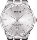 Tissot Chemin Des Tourelles Powermatic 80 Silver Dial Silver Steel Strap Watch For Men - T099.407.11.037.00
