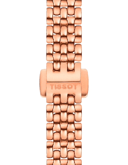 Tissot T Lady Lovely Silver Dial Rose Gold Steel Strap Watch For Women - T058.009.33.031.01