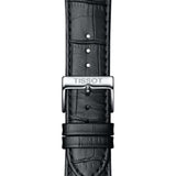 Tissot Carson Premium Automatic Lady Silver Dial Black Leather Strap Watch for Women - T122.207.16.033.00
